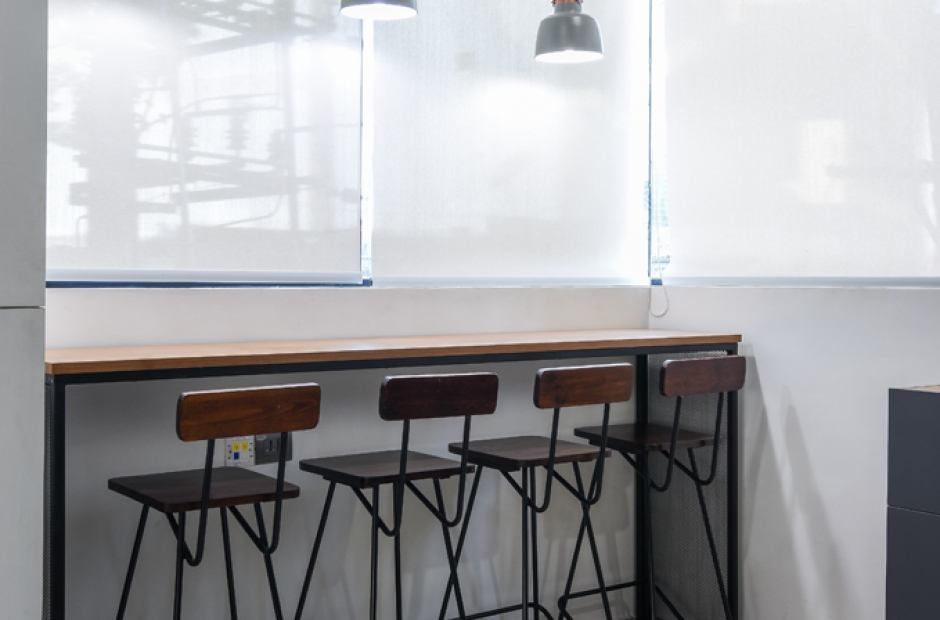 Industrial bar seating by IronEdge Designs
